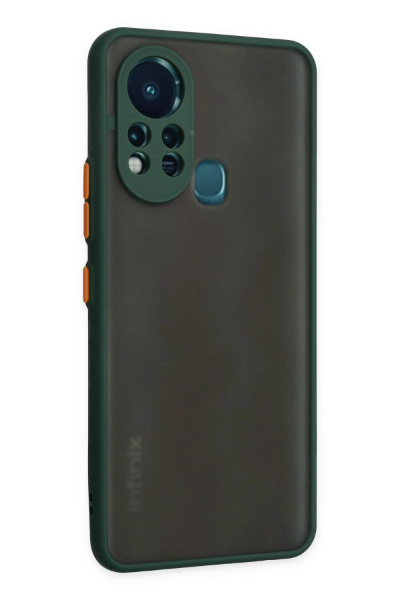 Newface İnfinix Hot 11s Kılıf Montreal Silikon Kapak - Yeşil resmi