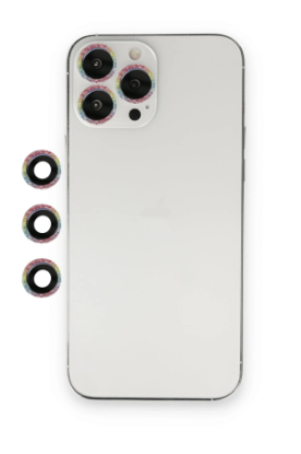 Newface iPhone 12 Pro Max Shine Kamera Lens - Rainbow resmi