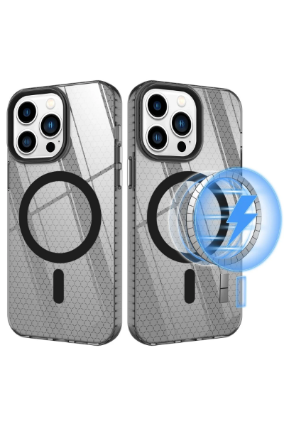 Newface iPhone 14 Pro Kılıf Beta Magneticsafe Silikon - Siyah resmi