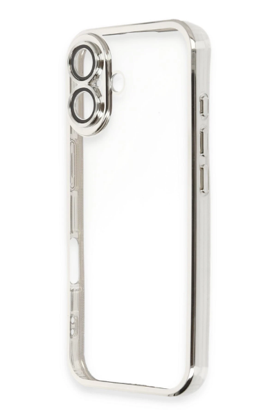 Newface iPhone 16 Kılıf Razer Lensli Silikon - Gümüş resmi