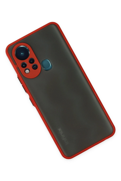 Newface İnfinix Hot 11s Kılıf Montreal Silikon Kapak - Kırmızı resmi