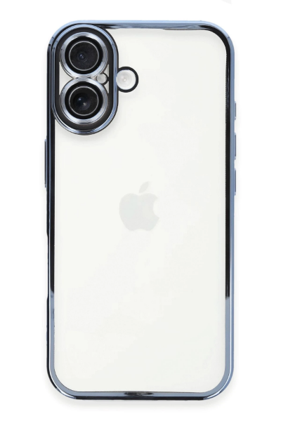 Newface iPhone 16 Kılıf Razer Lensli Silikon - Açık Mavi resmi
