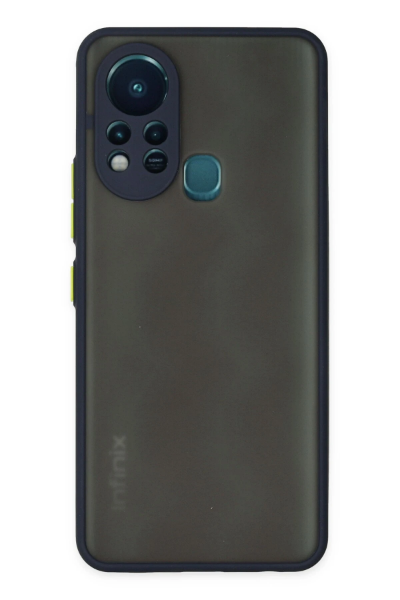 Newface İnfinix Hot 11s Kılıf Montreal Silikon Kapak - Lacivert resmi