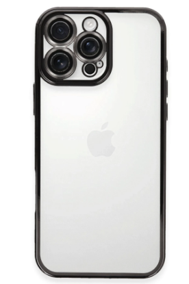 Newface iPhone 16 Pro Kılıf Razer Lensli Silikon - Siyah resmi