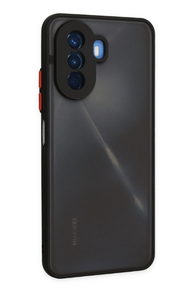 Newface Huawei Nova Y70 Kılıf Montreal Silikon Kapak - Siyah resmi