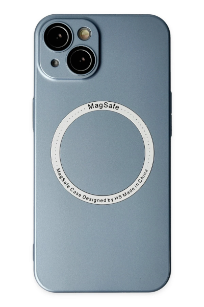 Newface iPhone 14 Plus Kılıf Jack Magneticsafe Lens Silikon - Sierra Blue resmi