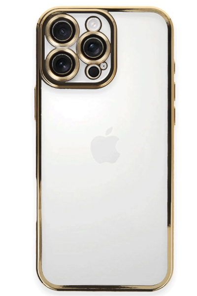 Newface iPhone 16 Pro Kılıf Razer Lensli Silikon - Gold resmi