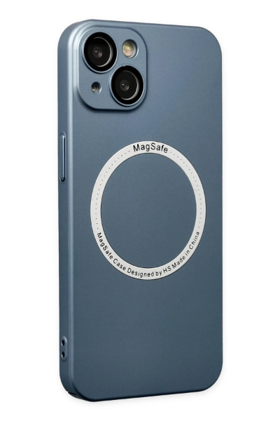 Newface iPhone 14 Plus Kılıf Jack Magneticsafe Lens Silikon - Sierra Blue resmi