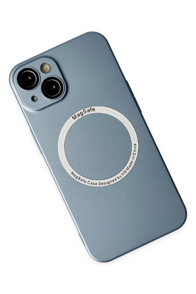 Newface iPhone 14 Plus Kılıf Jack Magneticsafe Lens Silikon - Sierra Blue resmi