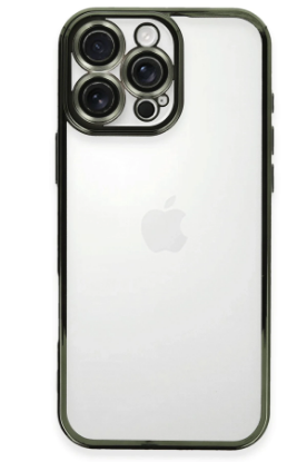 Newface iPhone 16 Pro Kılıf Razer Lensli Silikon - Yeşil resmi