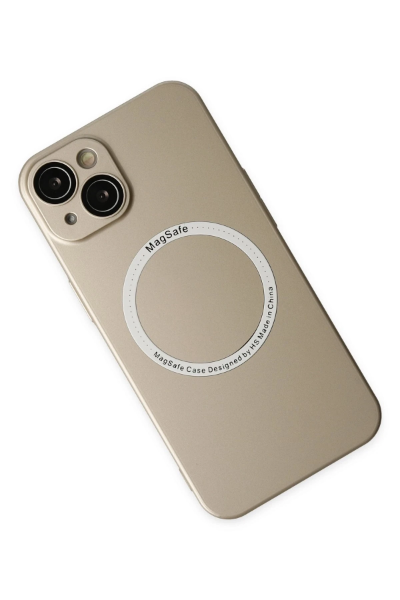 Newface iPhone 14 Plus Kılıf Jack Magneticsafe Lens Silikon - Gold resmi