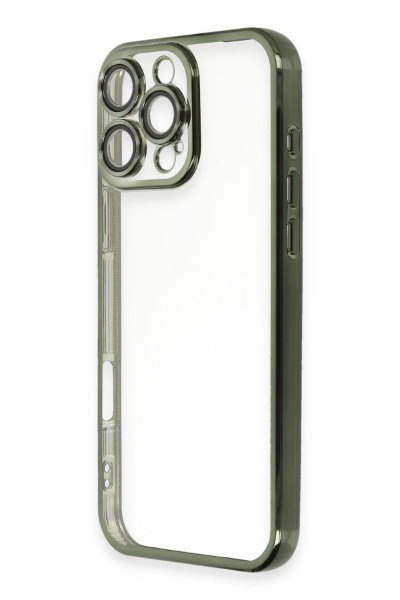 Newface iPhone 16 Pro Kılıf Razer Lensli Silikon - Yeşil resmi