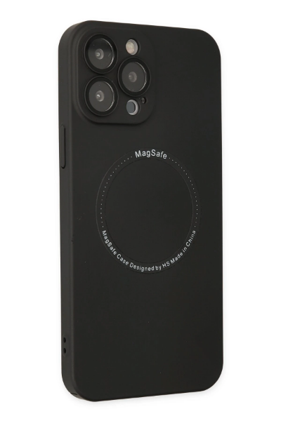 Newface iPhone 14 Pro Kılıf Jack Magneticsafe Lens Silikon - Siyah resmi
