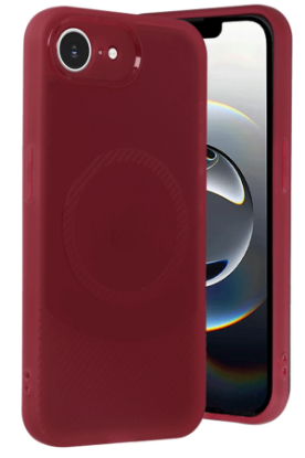 Newface iPhone 16E Kılıf Maya Karbon Kapak - Bordo resmi