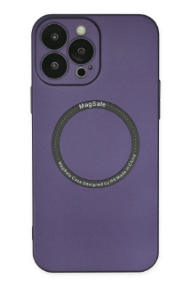 Newface iPhone 14 Pro Kılıf Jack Magneticsafe Lens Silikon - Mor resmi