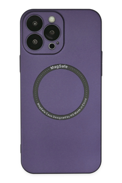 Newface iPhone 14 Pro Kılıf Jack Magneticsafe Lens Silikon - Mor resmi