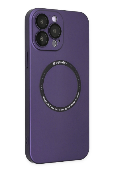 Newface iPhone 14 Pro Kılıf Jack Magneticsafe Lens Silikon - Mor resmi