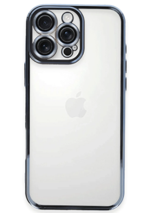 Newface iPhone 16 Pro Kılıf Razer Lensli Silikon - Açık Mavi resmi