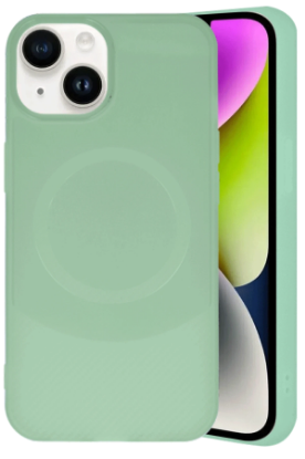 Newface iPhone 14 Kılıf Maya Karbon Kapak - Su Yeşili resmi