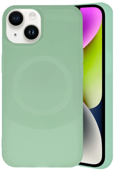 Newface iPhone 14 Kılıf Maya Karbon Kapak - Su Yeşili resmi