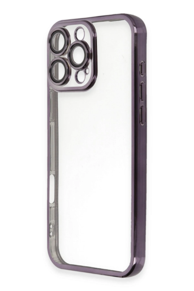 Newface iPhone 16 Pro Max Kılıf Razer Lensli Silikon - Mor resmi