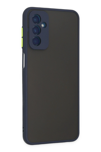 Newface Samsung Galaxy M13 Kılıf Montreal Silikon Kapak - Lacivert resmi