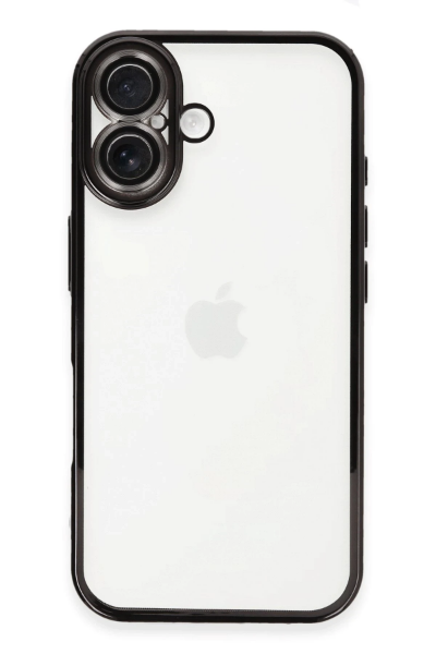 Newface iPhone 16 Plus Kılıf Razer Lensli Silikon - Siyah resmi
