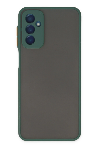 Newface Samsung Galaxy M13 Kılıf Montreal Silikon Kapak - Yeşil resmi