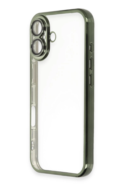 Newface iPhone 16 Plus Kılıf Razer Lensli Silikon - Yeşil resmi