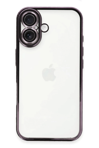 Newface iPhone 16 Plus Kılıf Razer Lensli Silikon - Mor resmi