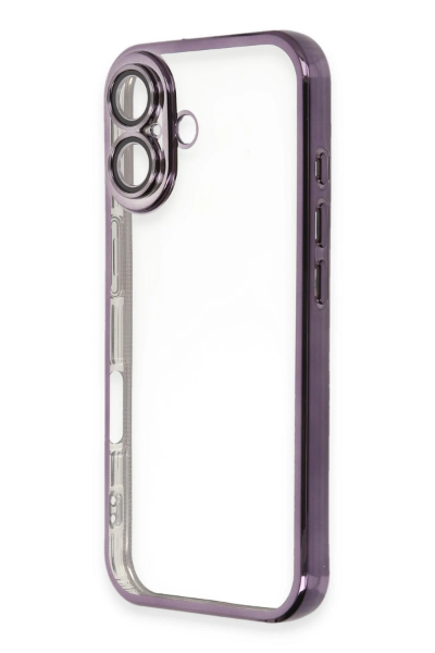 Newface iPhone 16 Plus Kılıf Razer Lensli Silikon - Mor resmi