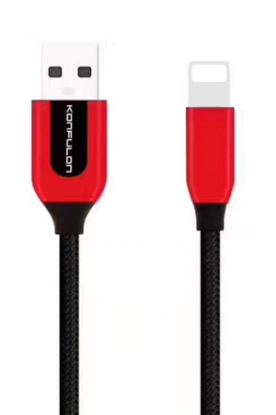 Konfulon S51 Lightning Kablo iphone Uyumlu 1M 3A - Kırmızı resmi