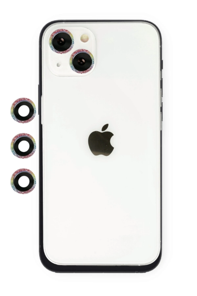Newface iPhone 14 Shine Kamera Lens - Rainbow resmi