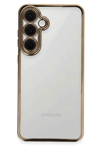 Newface Samsung Galaxy S24 FE Kılıf Razer Lensli Silikon - Gold resmi