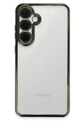 Newface Samsung Galaxy S24 FE Kılıf Razer Lensli Silikon - Yeşil resmi