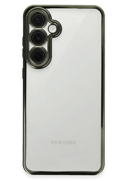 Newface Samsung Galaxy S24 FE Kılıf Razer Lensli Silikon - Yeşil resmi