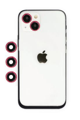 Newface iPhone 14 Shine Kamera Lens - Kırmızı resmi