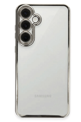 Newface Samsung Galaxy S24 FE Kılıf Razer Lensli Silikon - Gümüş resmi