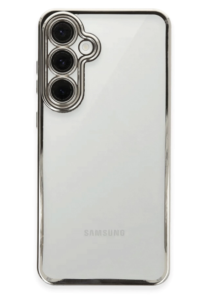 Newface Samsung Galaxy S24 FE Kılıf Razer Lensli Silikon - Gümüş resmi