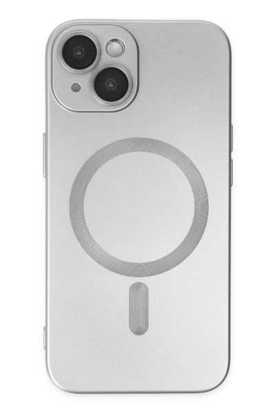Newface iPhone 14 Plus Kılıf Moshi Lens Magneticsafe Silikon - Gümüş resmi