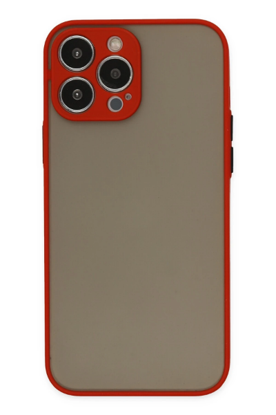 Newface iPhone 14 Pro Kılıf Montreal Silikon Kapak - Kırmızı resmi