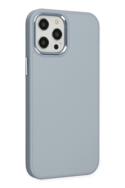 Newface iPhone 12 Pro Max Kılıf Asya Deri Silikon - Sierra Blue resmi