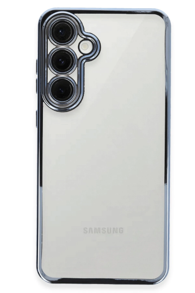 Newface Samsung Galaxy S24 FE Kılıf Razer Lensli Silikon - Lacivert resmi