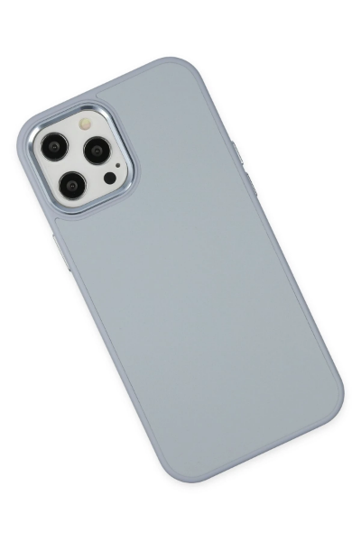 Newface iPhone 12 Pro Max Kılıf Asya Deri Silikon - Sierra Blue resmi