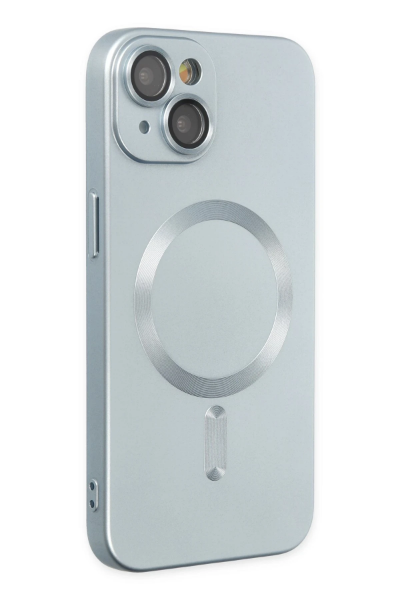 Newface iPhone 14 Plus Kılıf Moshi Lens Magneticsafe Silikon - Sierra Blue resmi