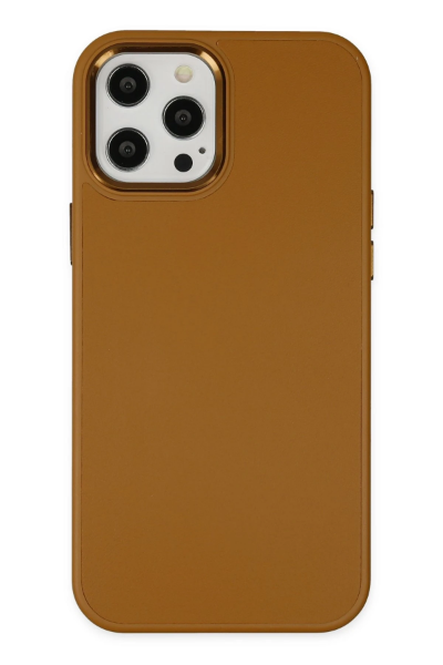 Newface iPhone 12 Pro Max Kılıf Asya Deri Silikon - Kahverengi resmi
