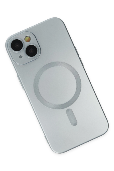 Newface iPhone 14 Plus Kılıf Moshi Lens Magneticsafe Silikon - Sierra Blue resmi