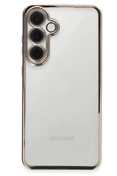 Newface Samsung Galaxy S24 FE Kılıf Razer Lensli Silikon - Titanyum Gri resmi