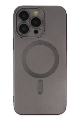 Newface iPhone 14 Pro Kılıf Moshi Lens Magneticsafe Silikon - Füme resmi