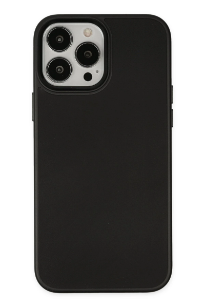 Newface iPhone 13 Pro Kılıf Asya Deri Silikon - Siyah resmi